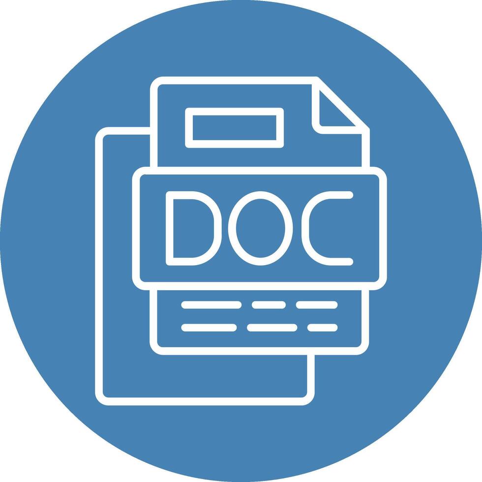 DOC File Line Multi Circle Icon vector