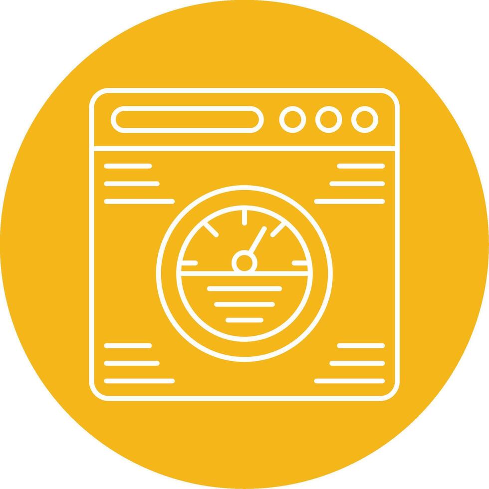 Speedometer Line Multi Circle Icon vector