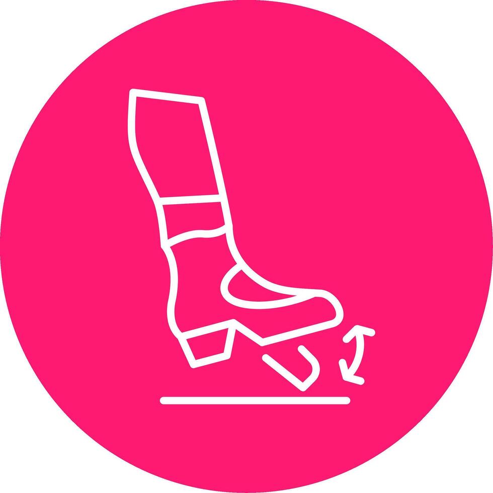 Ankle Flex Line Multi Circle Icon vector