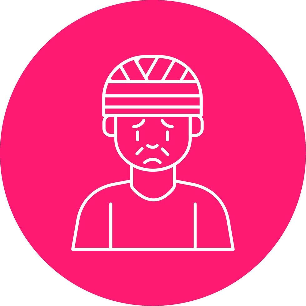 Head Injury Line Multi Circle Icon vector