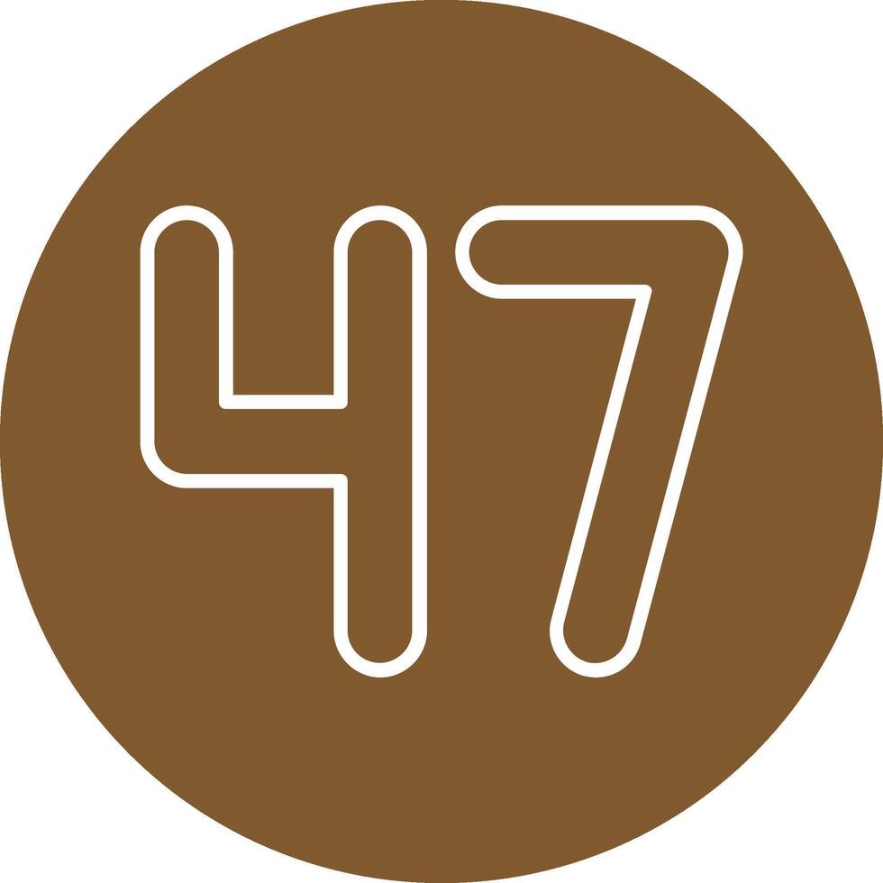 Forty seven Line Multi Circle Icon vector