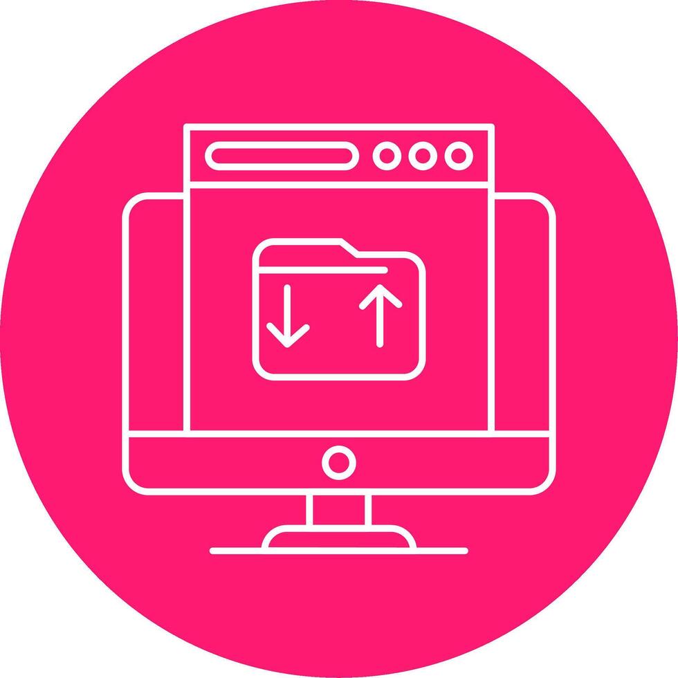 Upload Line Multi Circle Icon vector