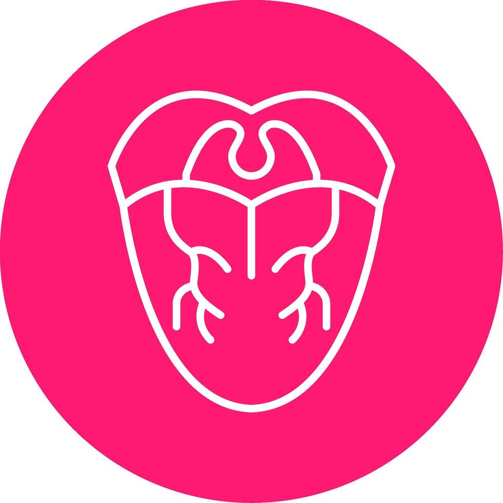 Tongue Line Multi Circle Icon vector