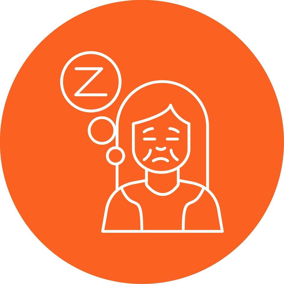 Insomnia Line Multi Circle Icon vector