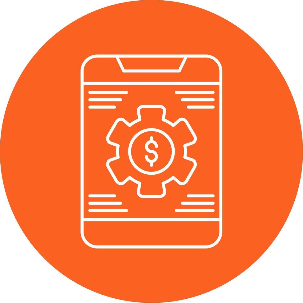 Banking App Settings Line Multi Circle Icon vector