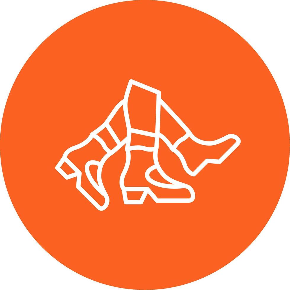 Toe Beat Line Multi Circle Icon vector