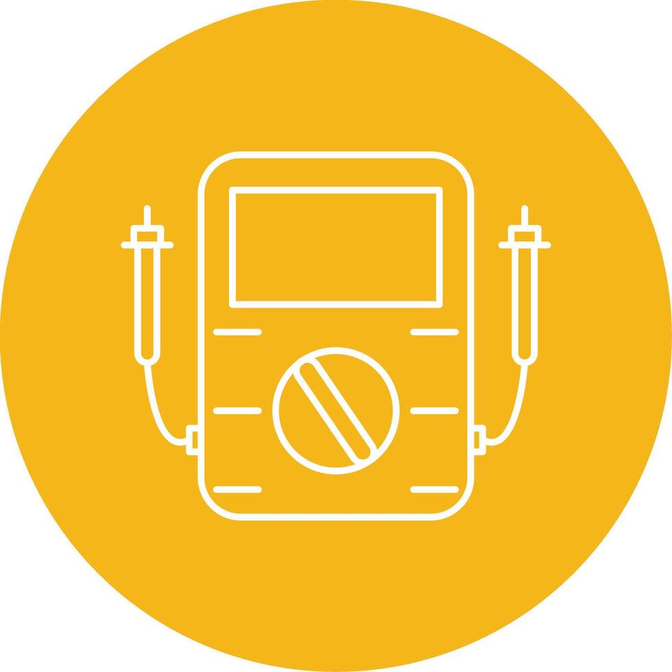 Voltmeter Line Multi Circle Icon vector