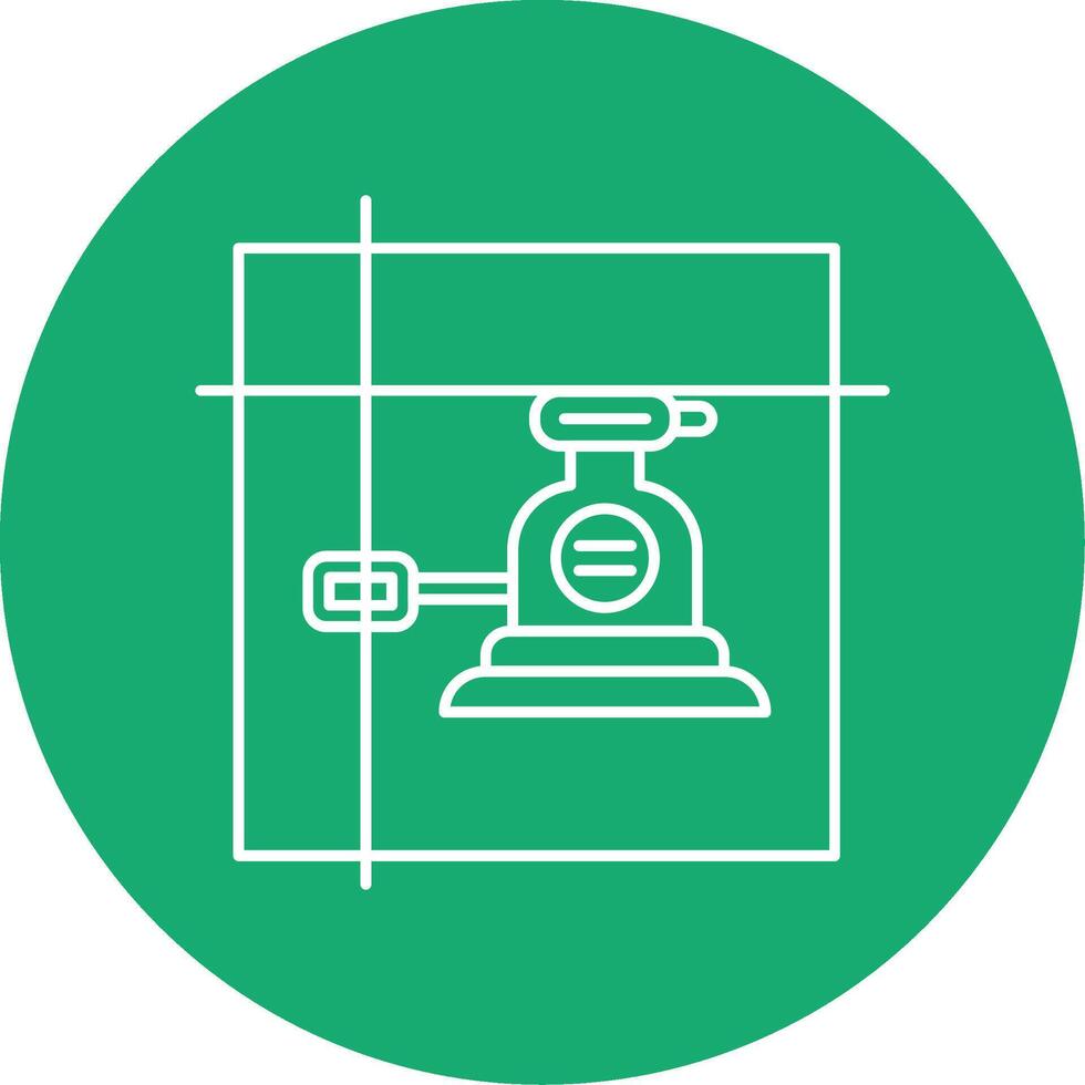 Laser Level Line Multi Circle Icon vector