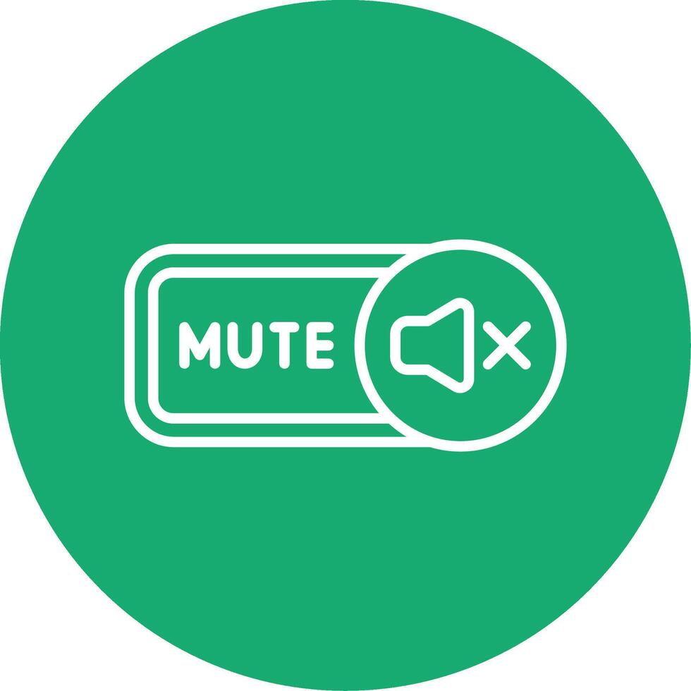 Mute Line Multi Circle Icon vector