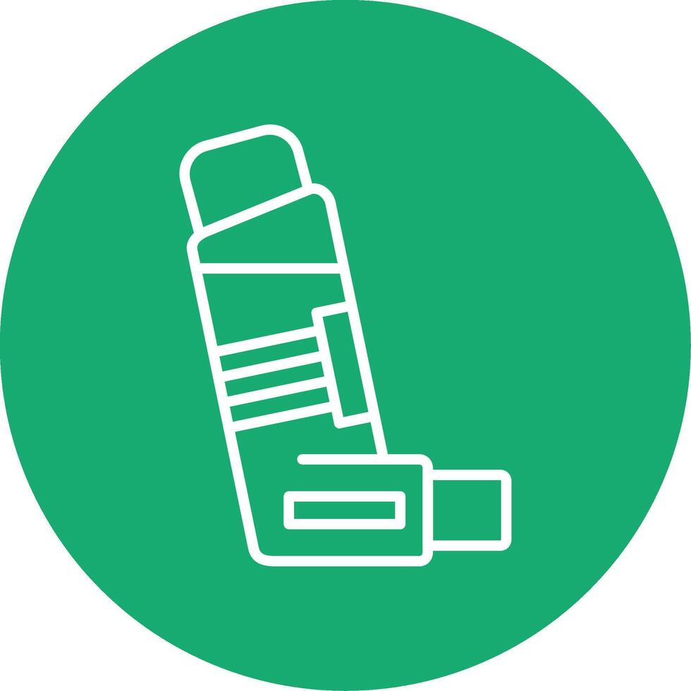 Inhaler Line Multi Circle Icon vector