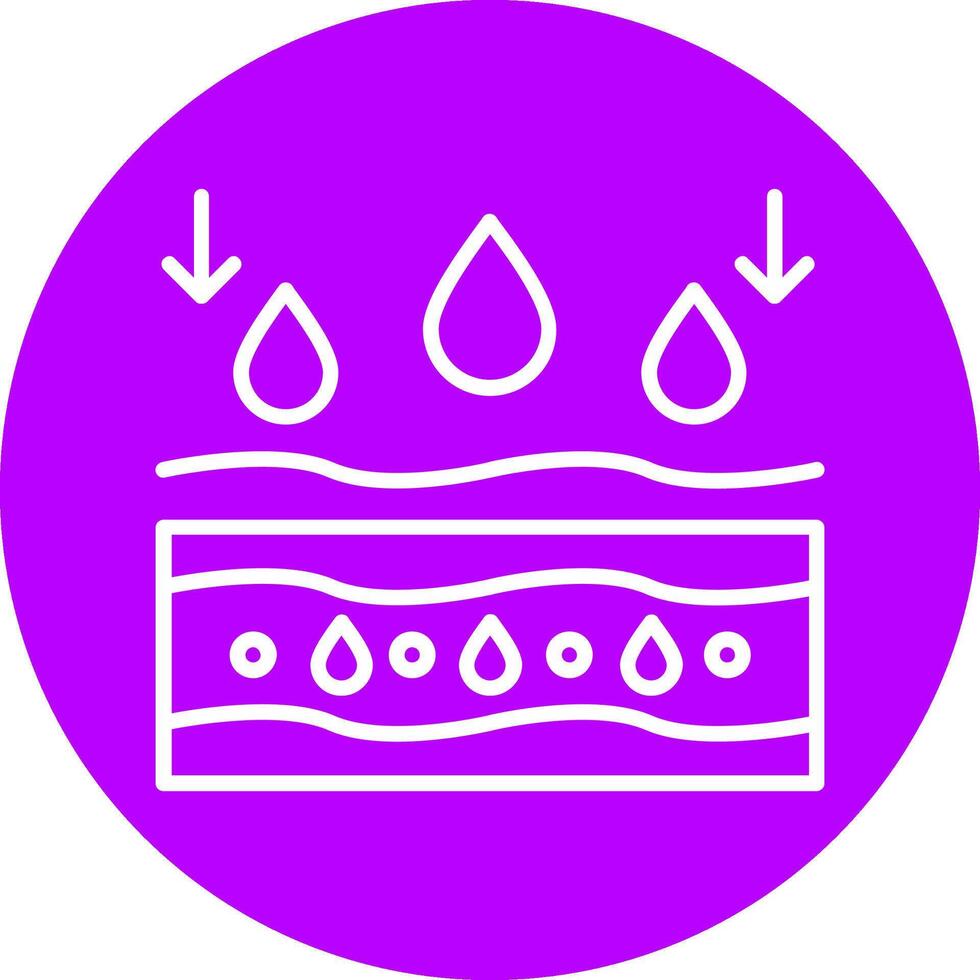Hydrated Skin Line Multi Circle Icon vector