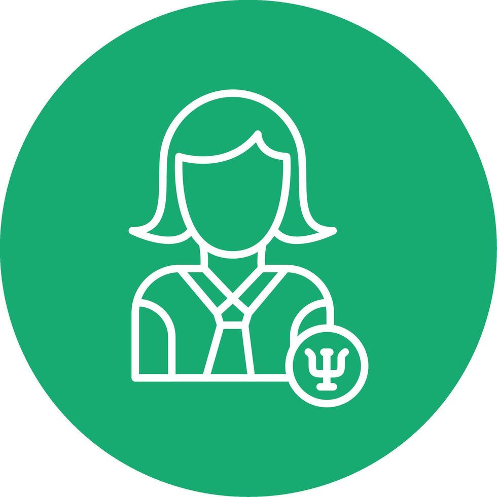 Psychologist Line Multi Circle Icon vector