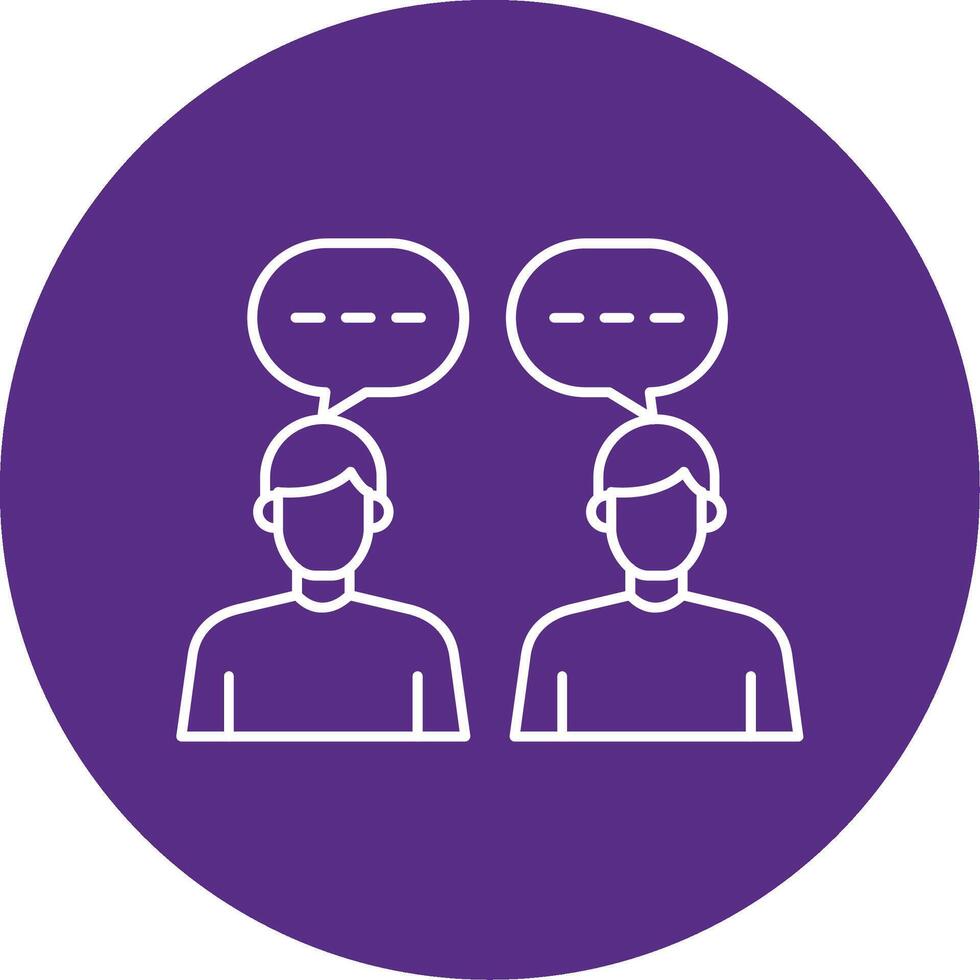 Conversation Line Multi Circle Icon vector