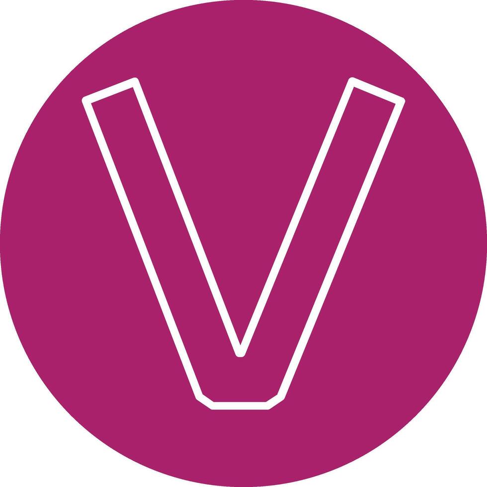 Small v Icon vector