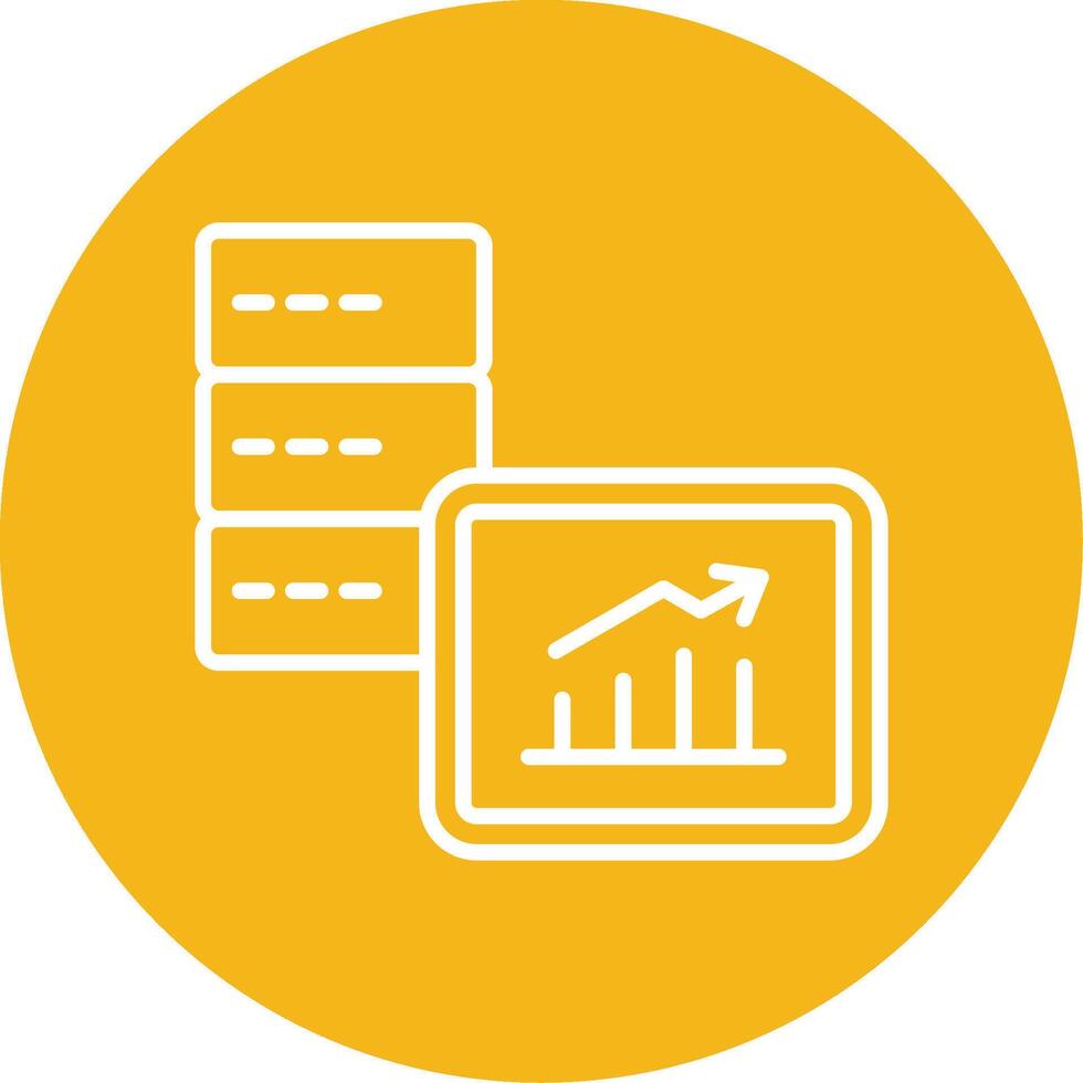 Big Data Line Multi Circle Icon vector