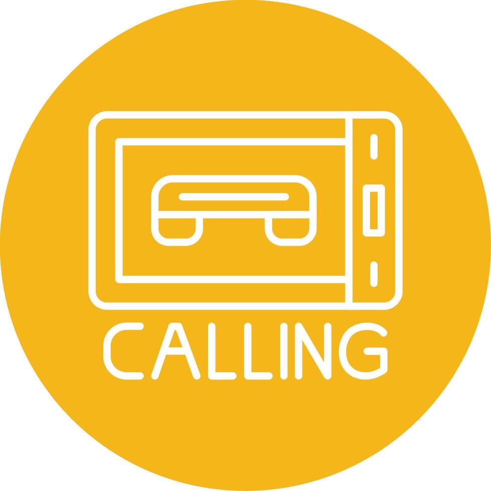 Calling Line Multi Circle Icon vector