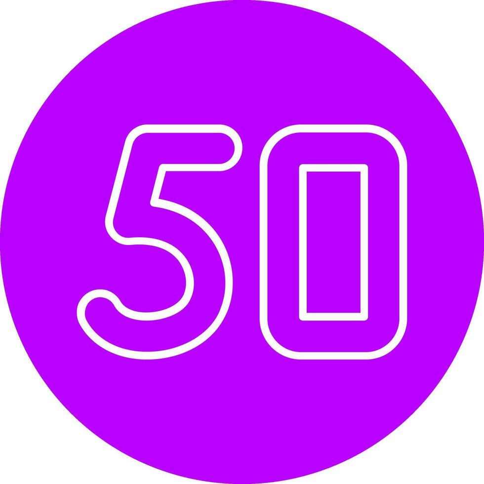 Fifty Line Multi Circle Icon vector