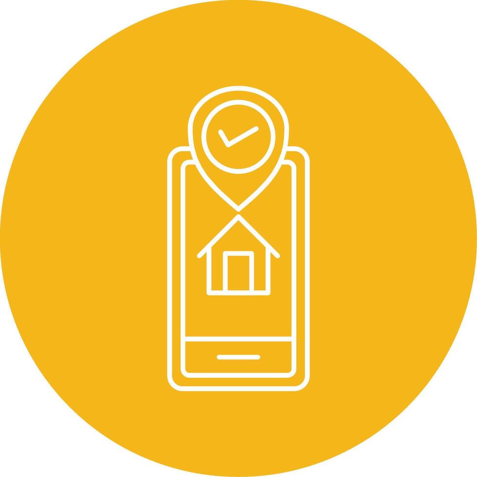 Gps Tracker Line Multi Circle Icon vector