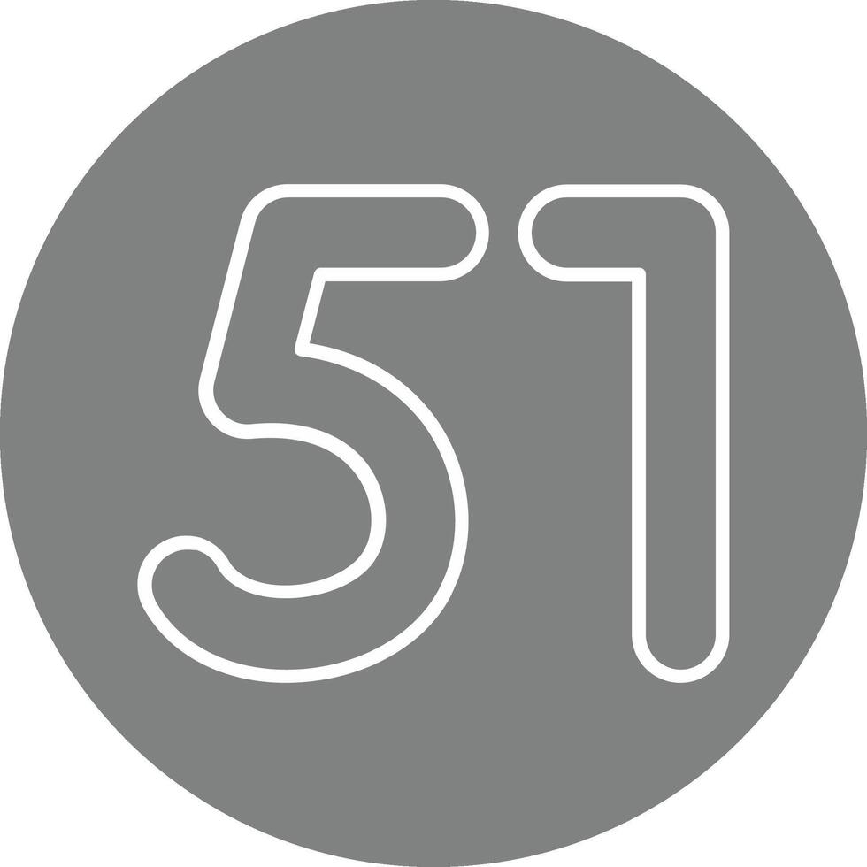 Fifty one Line Multi Circle Icon vector