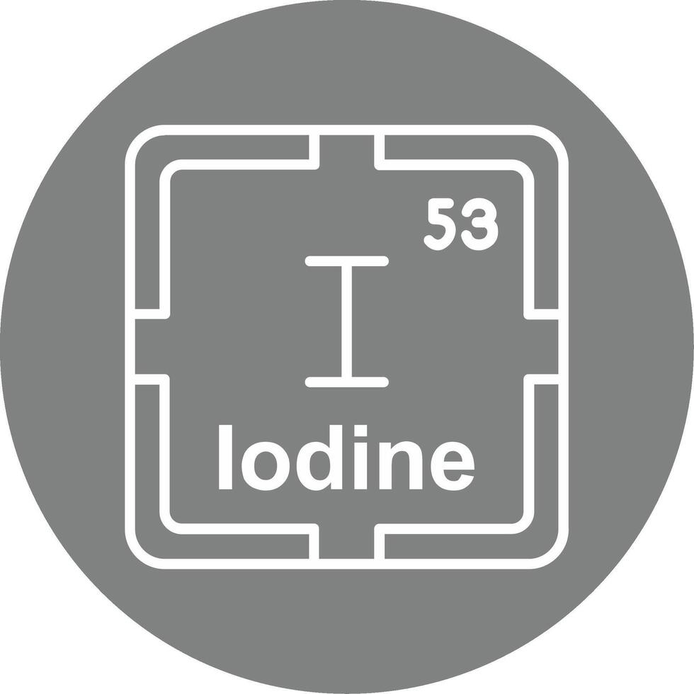 Iodine Line Multi Circle Icon vector
