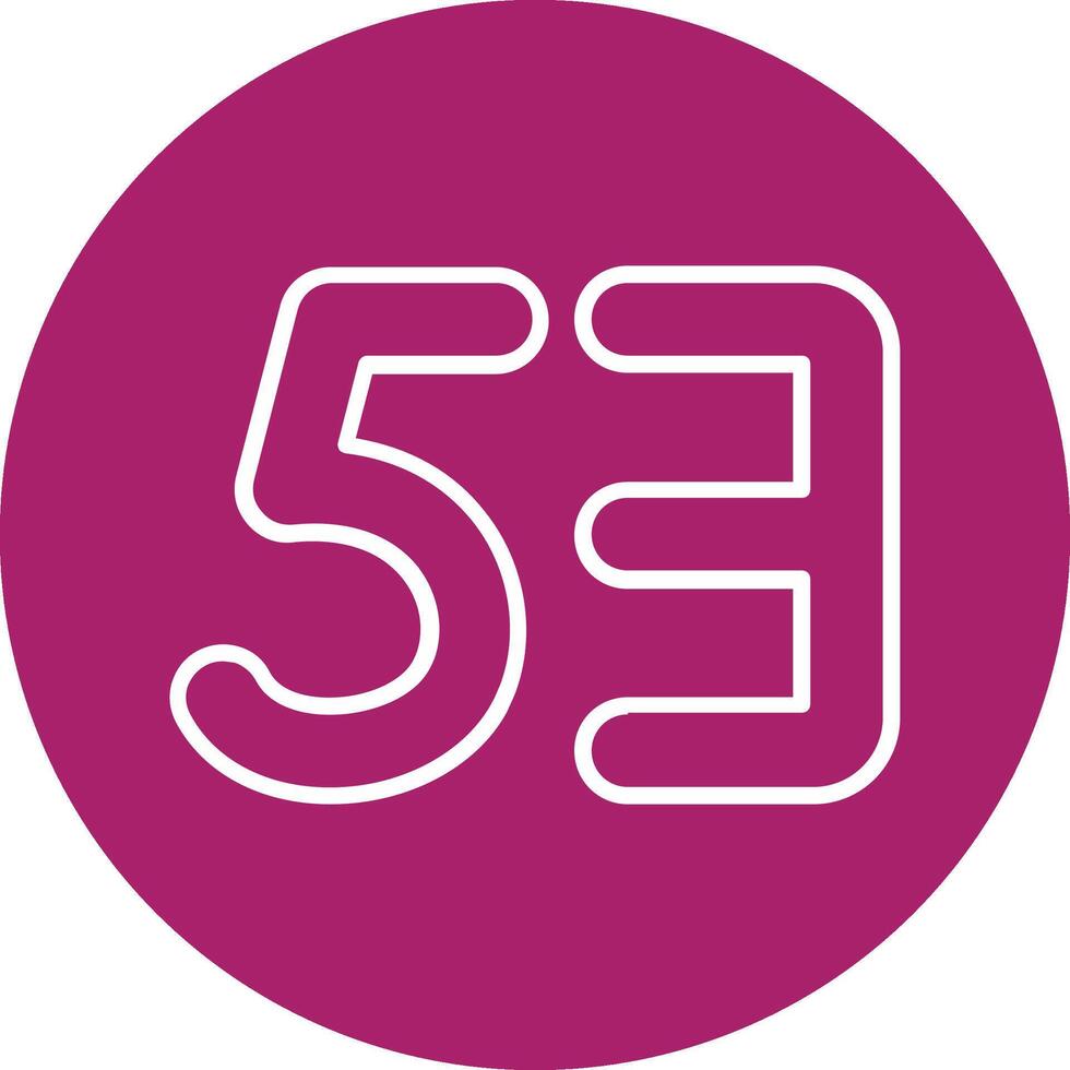 Fifty three Line Multi Circle Icon vector