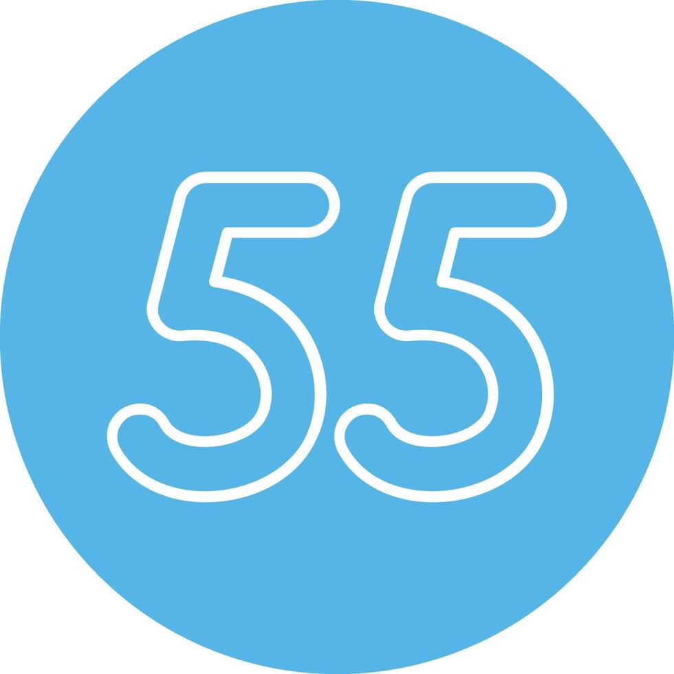 Fifty five Line Multi Circle Icon vector