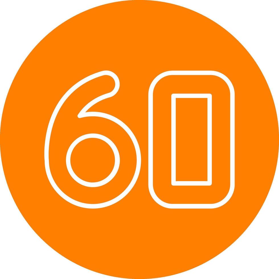 Sixty Line Multi Circle Icon vector