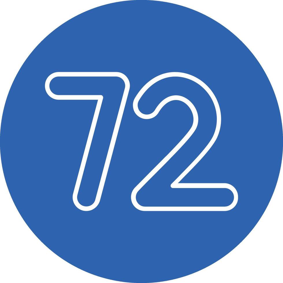 Seventy two Line Multi Circle Icon vector