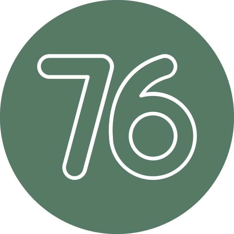Seventy six Line Multi Circle Icon vector