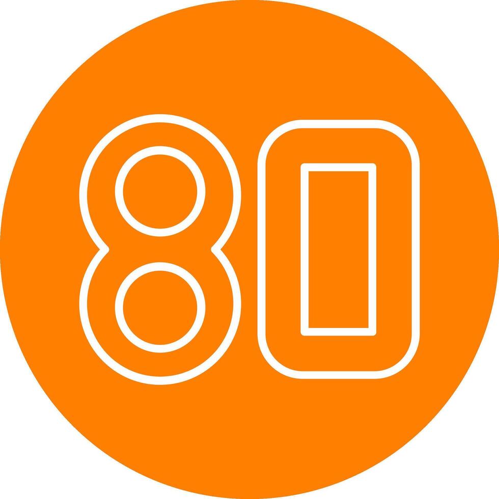 Eighty Line Multi Circle Icon vector