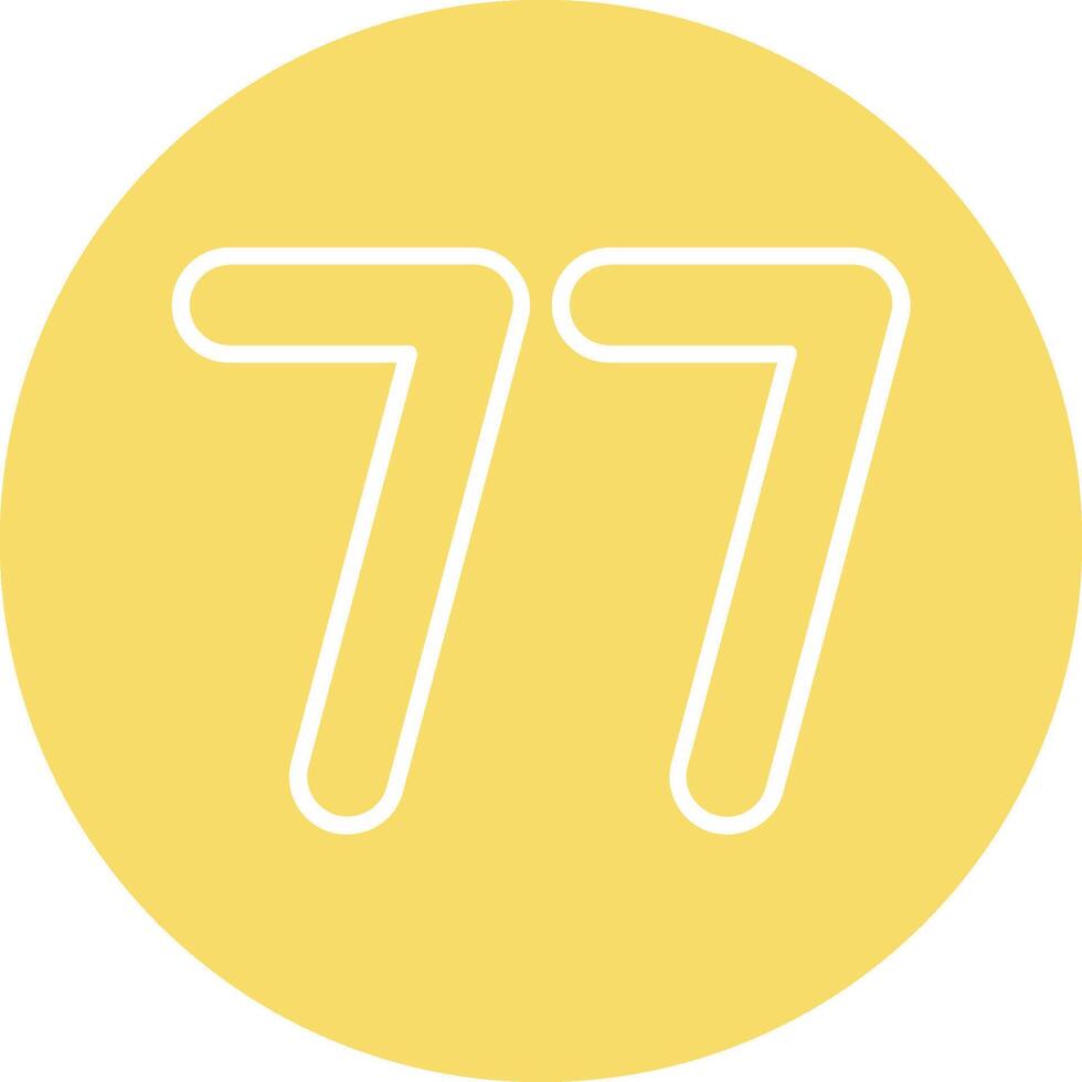 Seventy seven Line Multi Circle Icon vector
