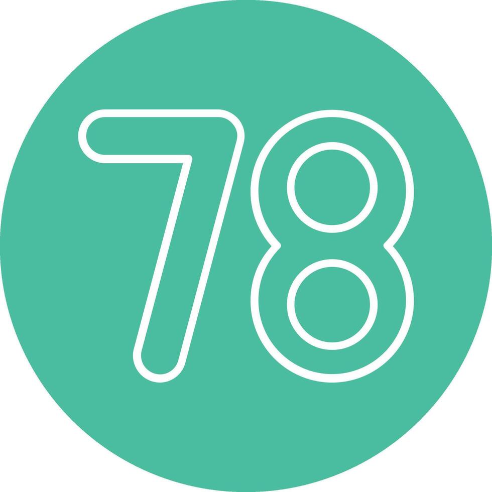 Seventy eight Line Multi Circle Icon vector
