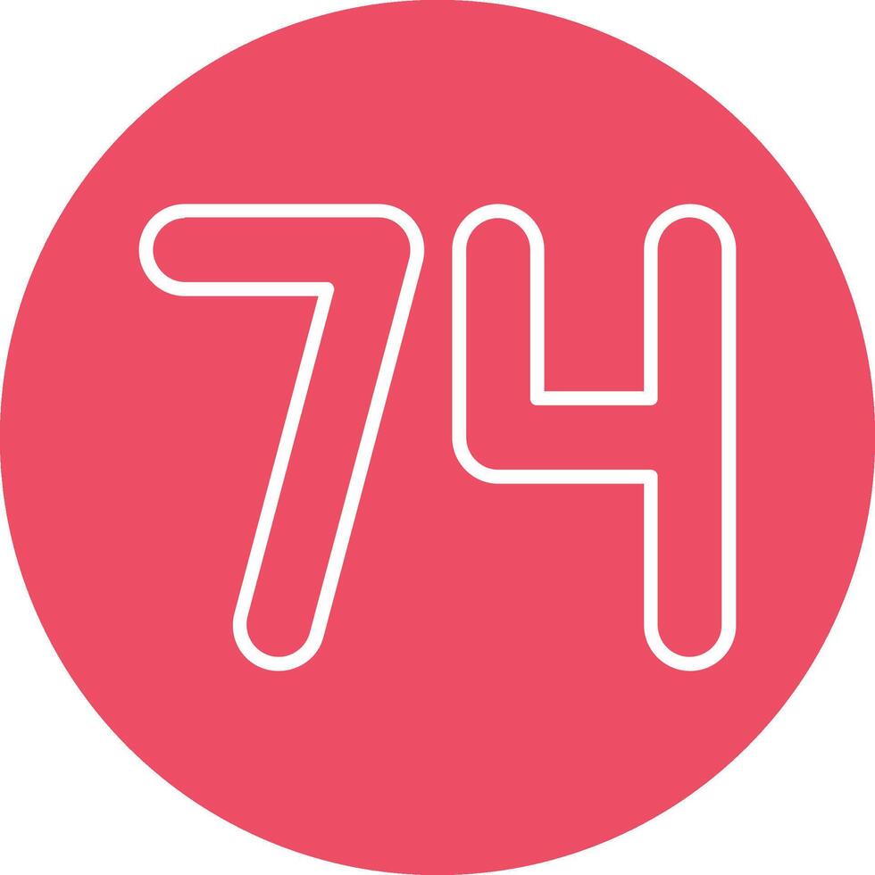 Seventy four Line Multi Circle Icon vector