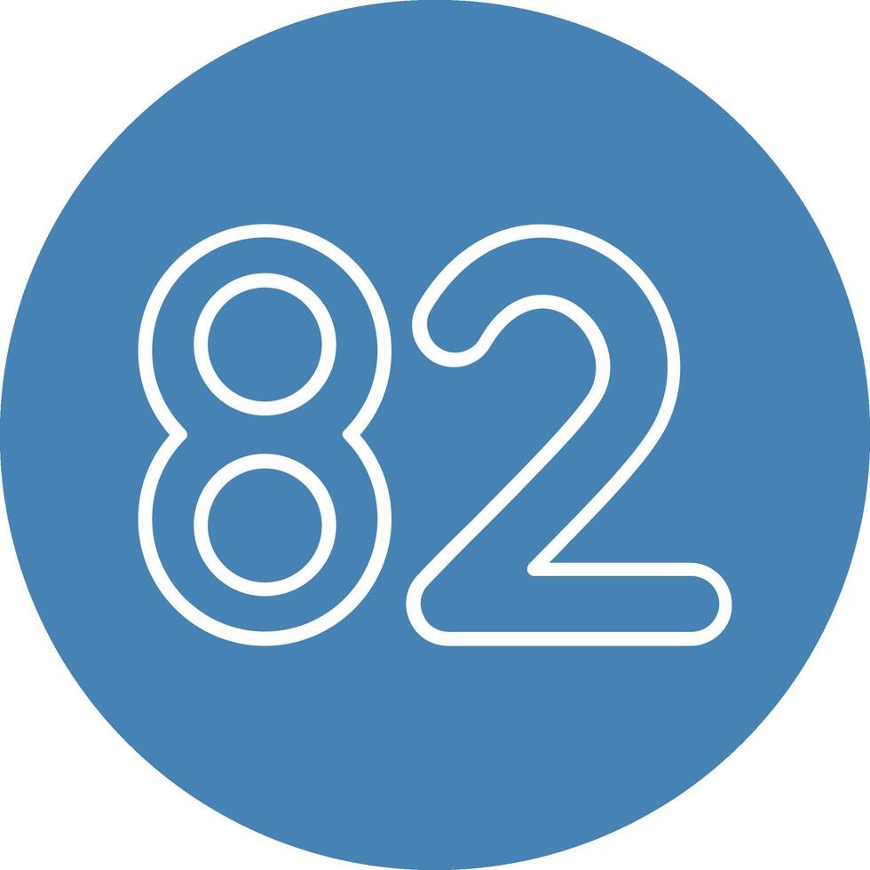 Eighty two Line Multi Circle Icon vector