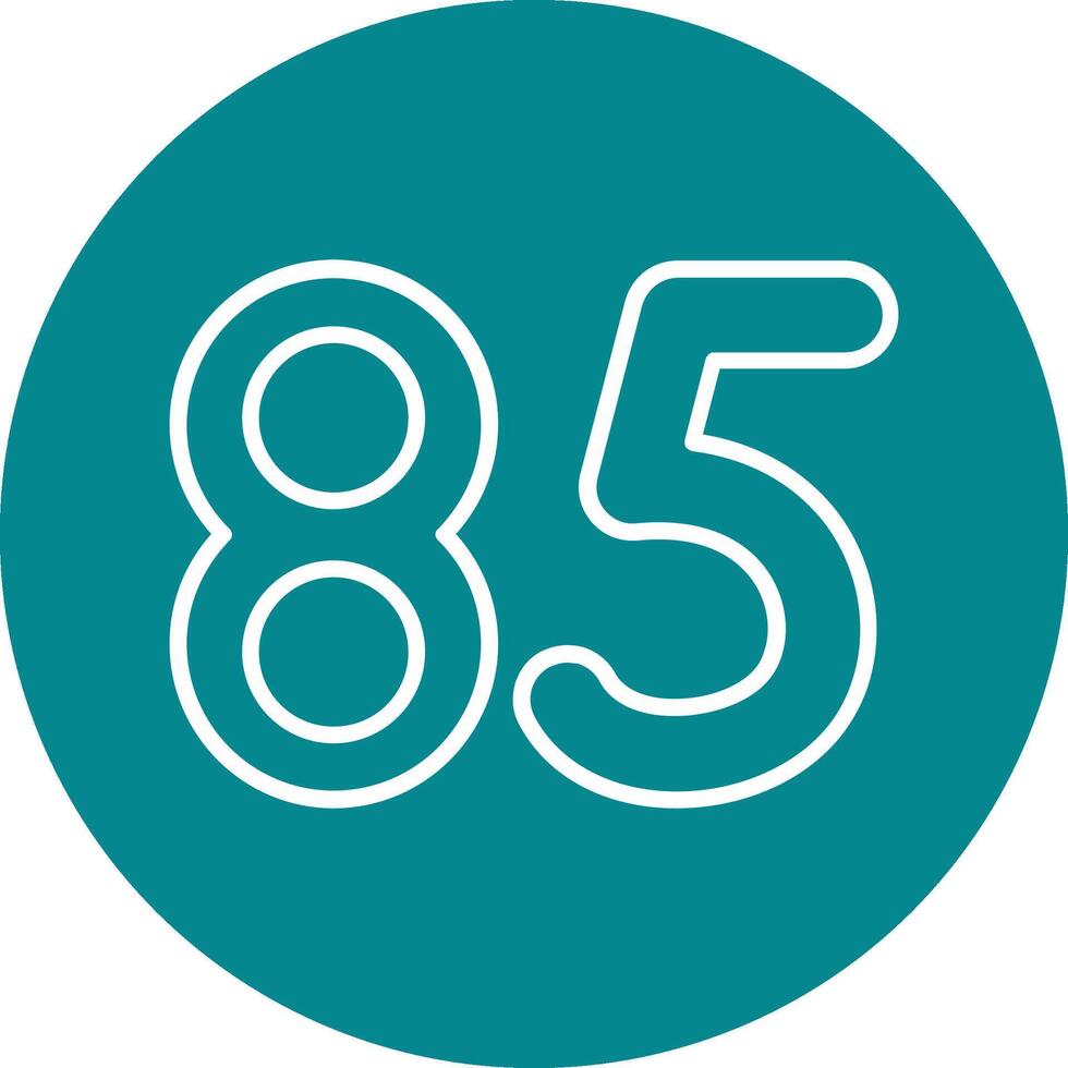 Eighty five Line Multi Circle Icon vector