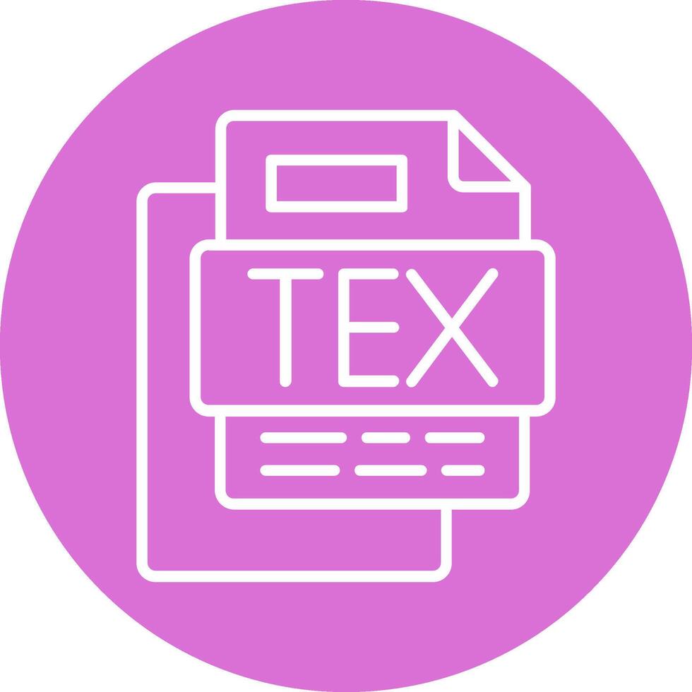 TEX File Line Multi Circle Icon vector