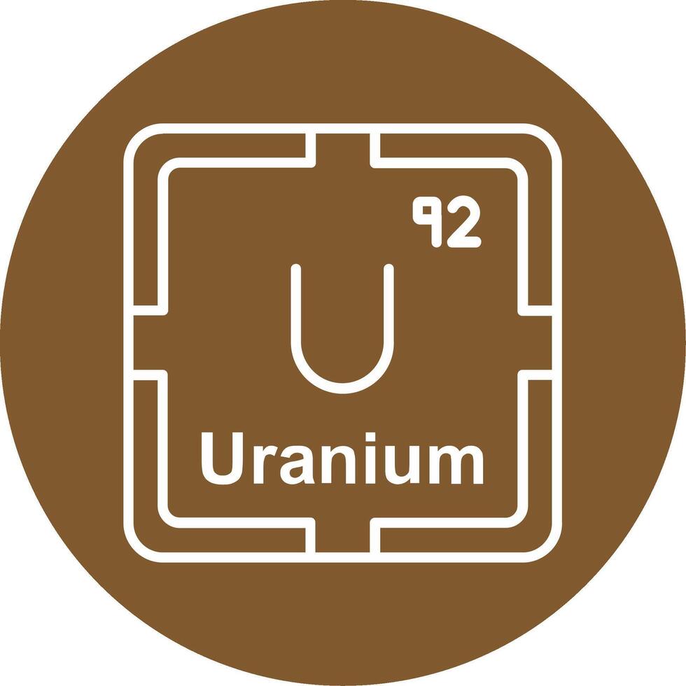 Uranium Line Multi Circle Icon vector