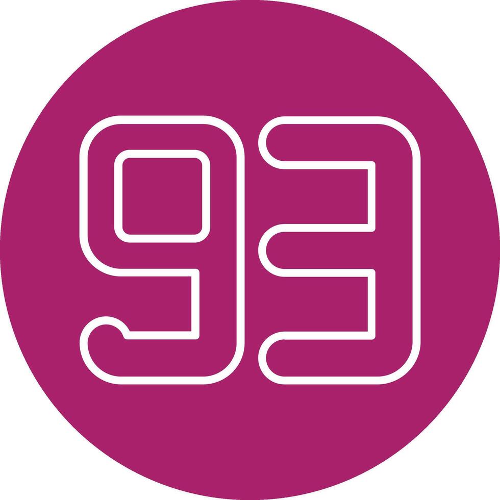 Ninety three Line Multi Circle Icon vector