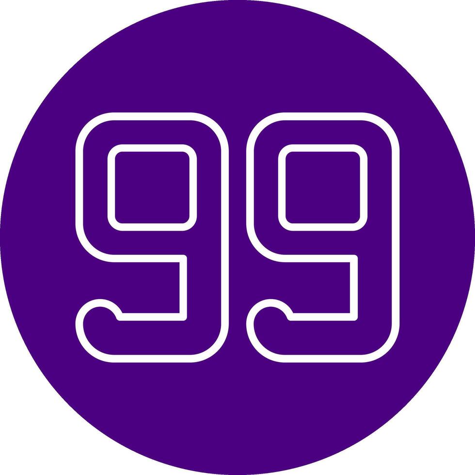 Ninety nine Line Multi Circle Icon vector