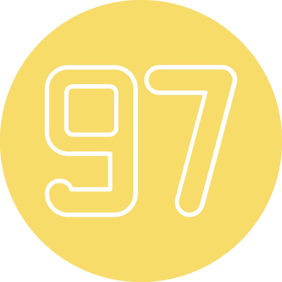 Ninety seven Line Multi Circle Icon vector