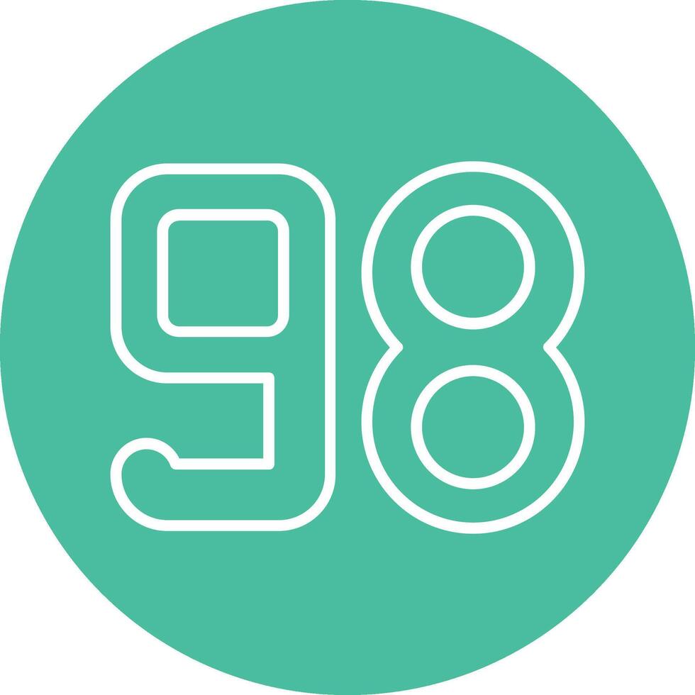 Ninety eight Line Multi Circle Icon vector