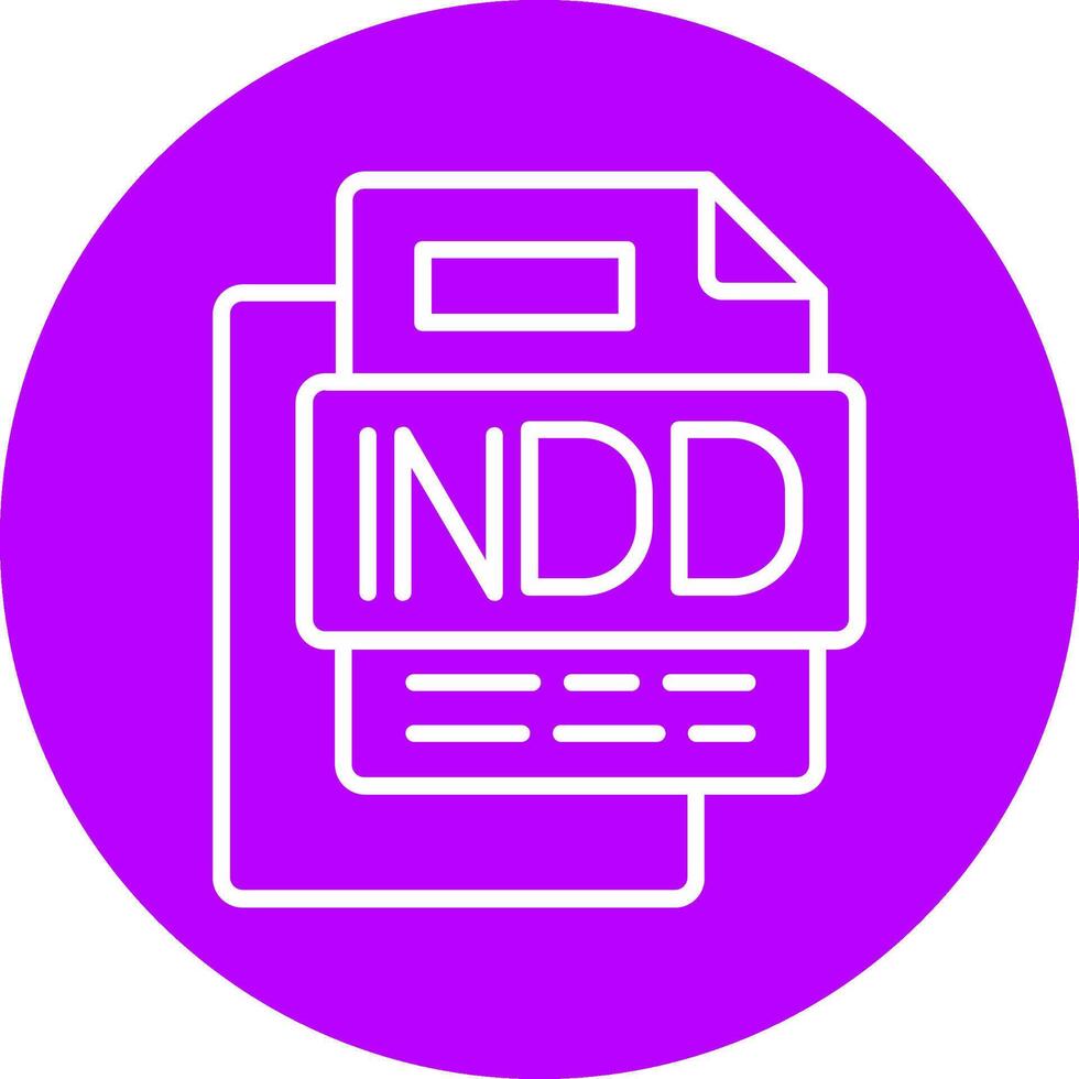 Indd File Line Multi Circle Icon vector