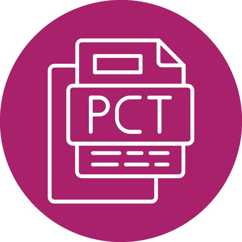 Pct File Line Multi Circle Icon vector