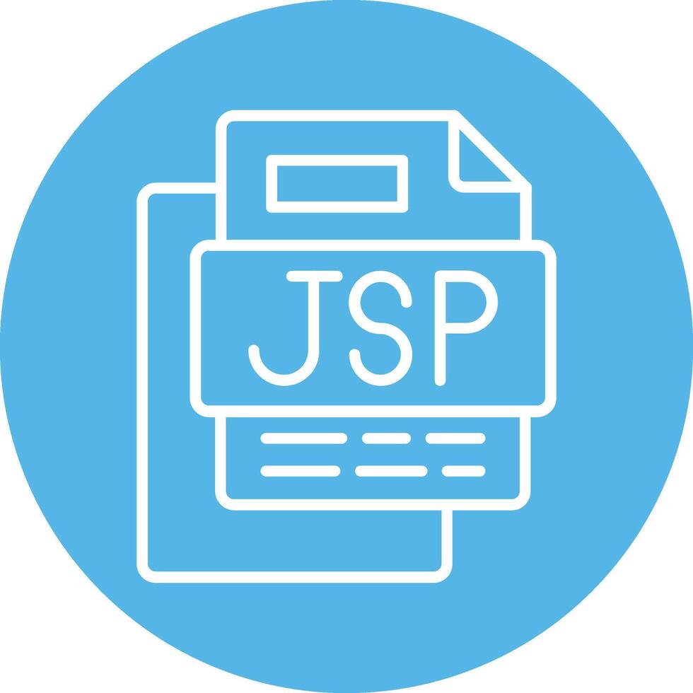 JSP File Line Multi Circle Icon vector