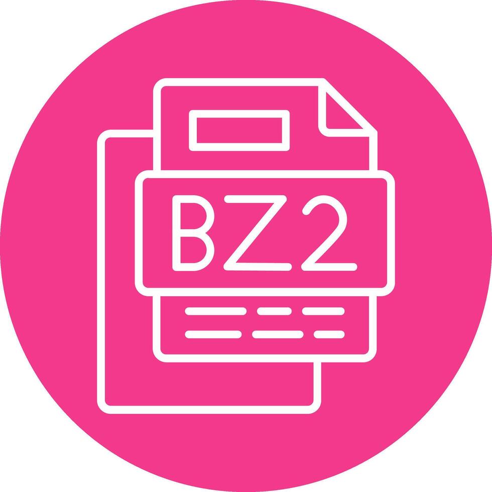 Bz2 File Line Multi Circle Icon vector