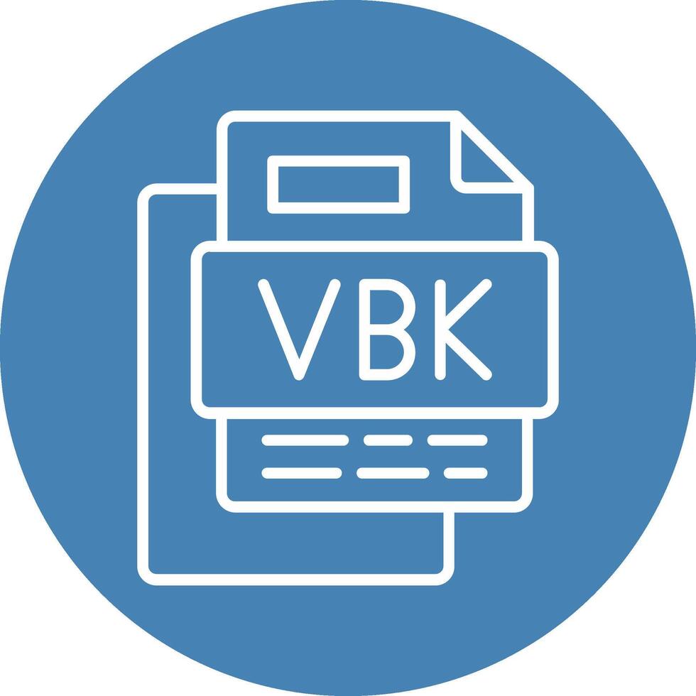 Vbk File Line Multi Circle Icon vector