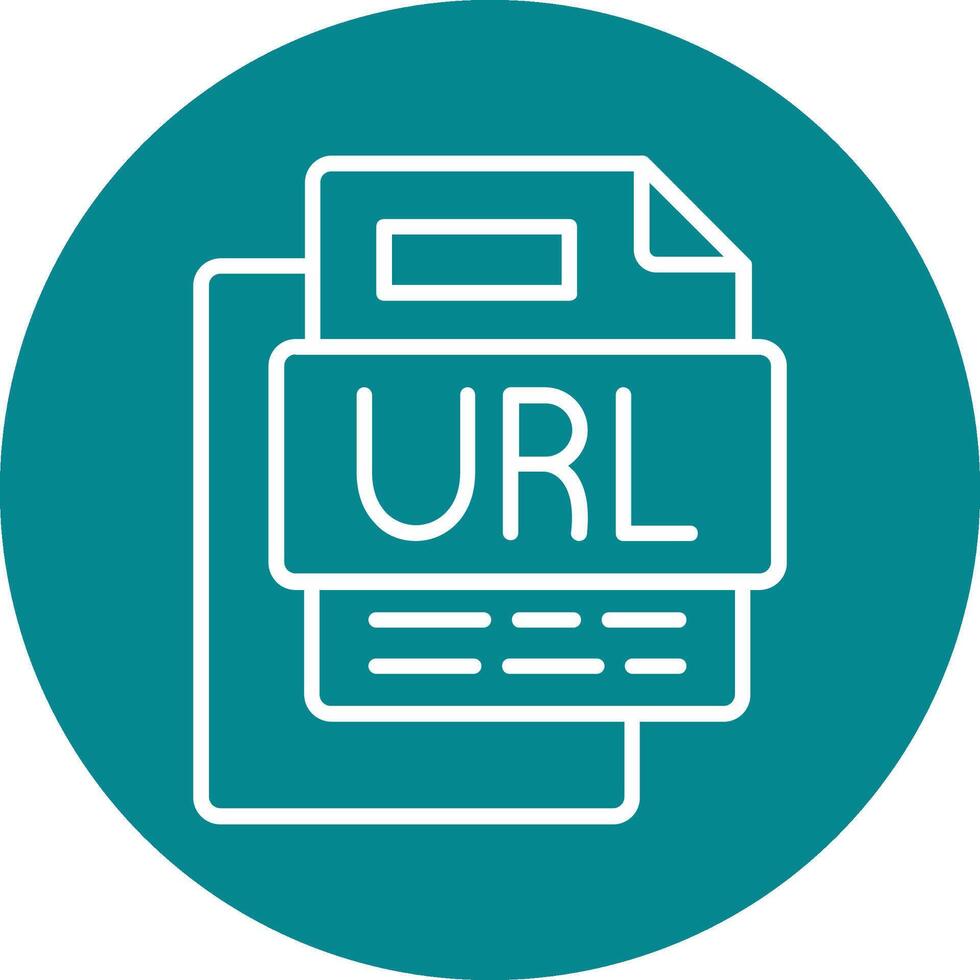 Url File Line Multi Circle Icon vector