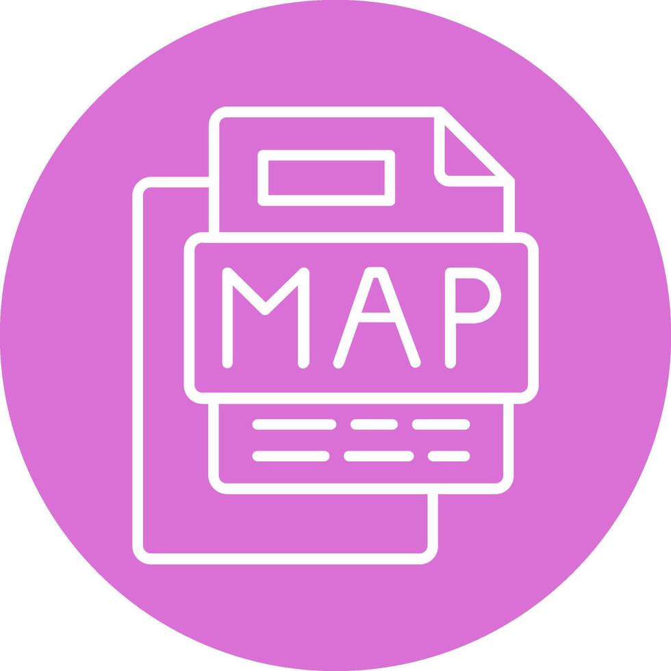 Map File Line Multi Circle Icon vector