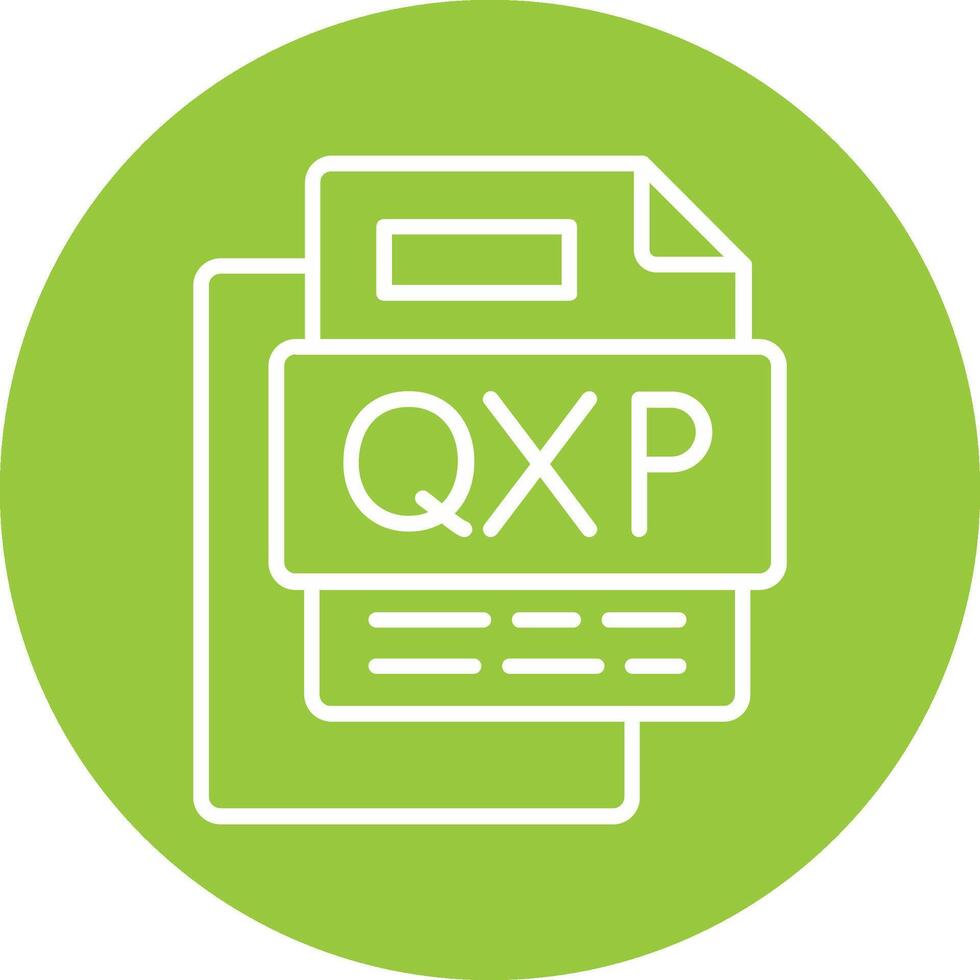 Qxp File Line Multi Circle Icon vector