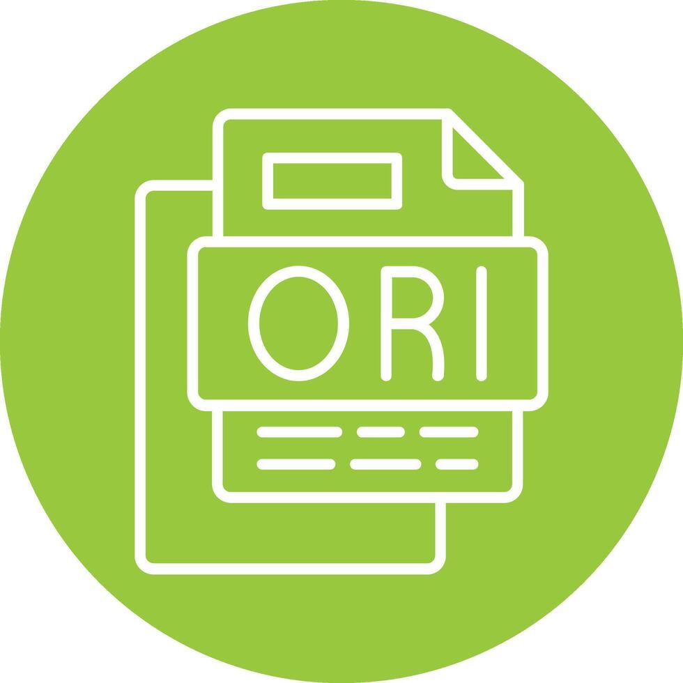 Ori File Line Multi Circle Icon vector